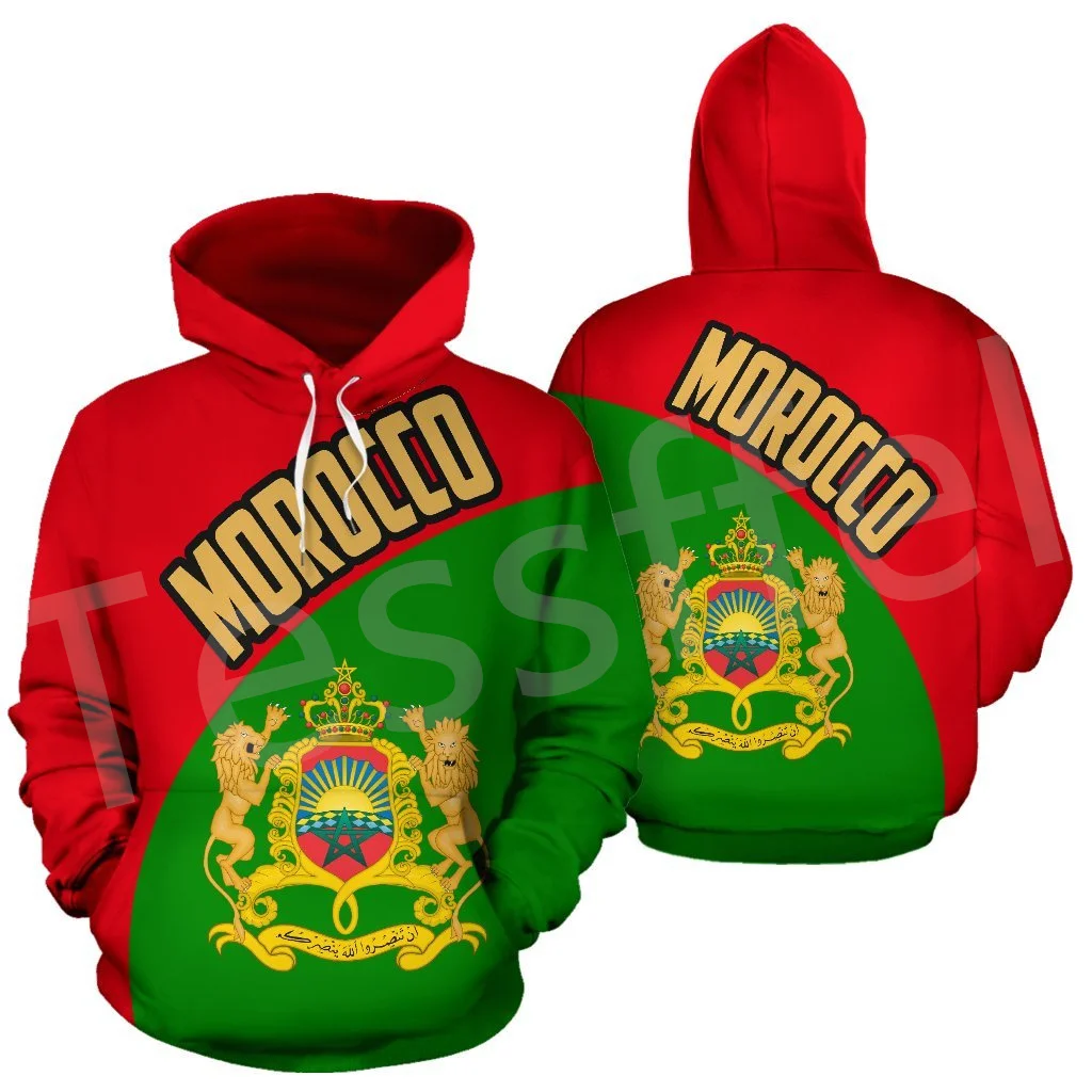 Tessffel Black History Africa County Morocco Flag Tribe Tattoo Tracksuit 3DPrint Men/Women Streetwear Casual Pullover Hoodies 23