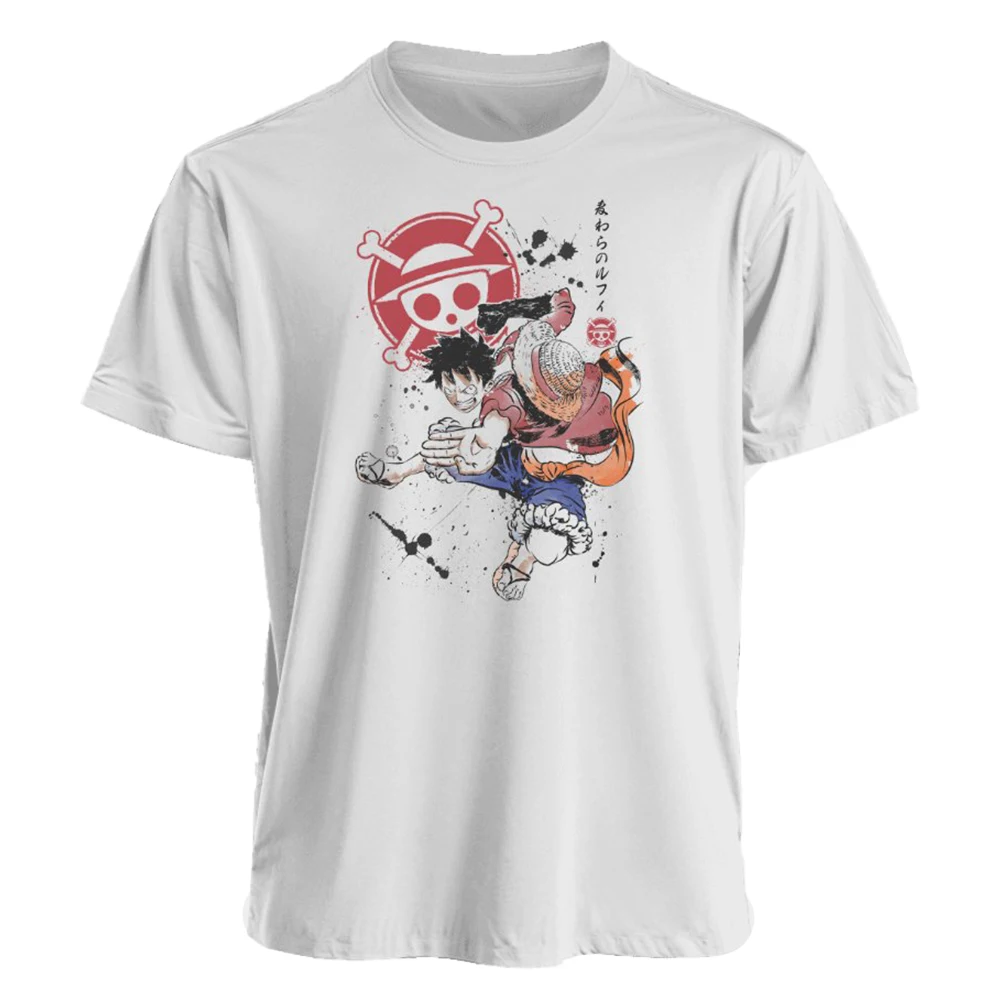 One Piece Anime Luffy Zoro Grafik T Shirt Männer Frauen Neue Sommer Y2k Kurzarm T Manga Print Streetwear Übergroßen Casual Top