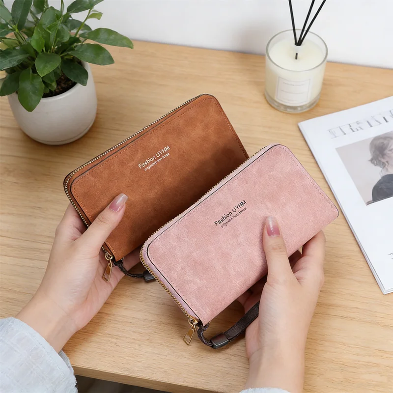 HUAHUAElegante Damenhandtasche mit langem Portemonnaie, Kartentasche, Handytasche, MünzgeldbörseHUAHUA