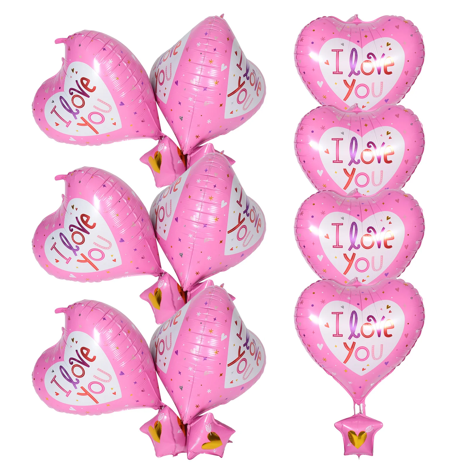 

10Pcs Heart Balloon Valentine's Day Pink Hot Air Balloon Shape Kids Birthday Party Decoration Baby Shower Anniversary Event