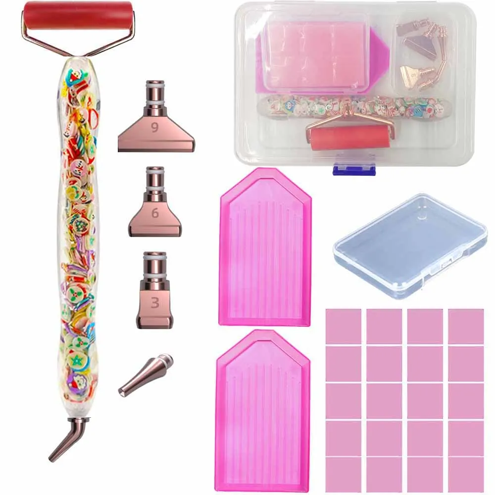 DIY Diamond Painting Storage Box Accessories Kit, multi color Diamond embroidery Tool Kit.Multifunctional Art Painting Tool comb