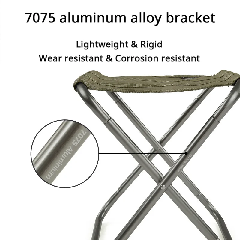 Naturehike Lightweight Outdoor Camping Chair Aluminium Folding Fishing Stool Collapsible Camping Seats Hiking Stool NH17Z012-L