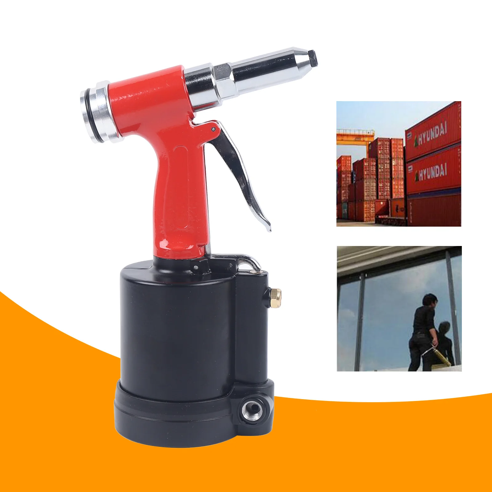 

Pneumatic Rivet Gun Air Riveter, 90-120PSI, Air Powered Rivet Gun, Air Rivet Gun for Metalworking/Automotive/Construction