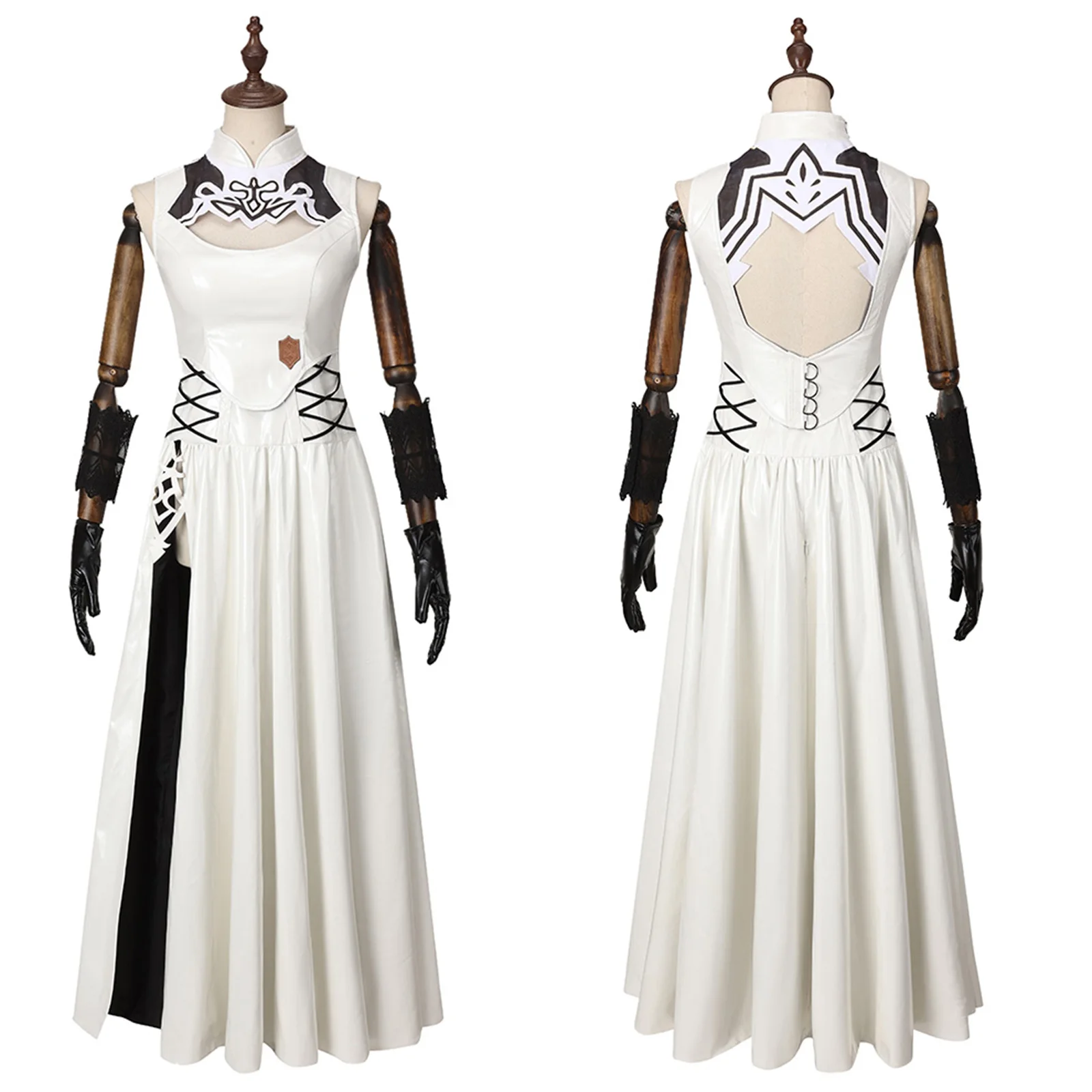 

Robe of Casting Female White Cosplay Costume for Halloween Party Stage Performance Christmas Outfit