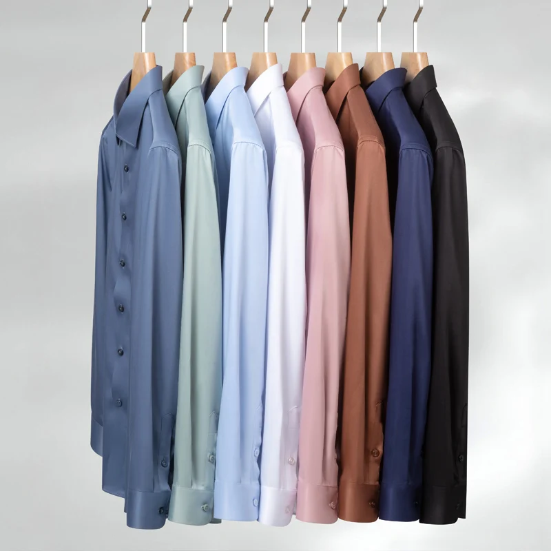 2026 Cool Summer Silk Smooth Men's Casual Luxury Ice Feeling Shirt High-end Luxury Incerun Man Men's Clothing