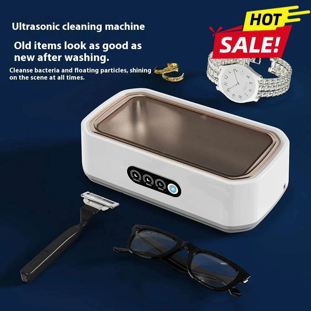 2026 NEW Ultrasonic Cleaner Machine Eyeglass 650ml Mini High-frequency Vibration Cleaning for Glasses Jewelry Denture Pacifier