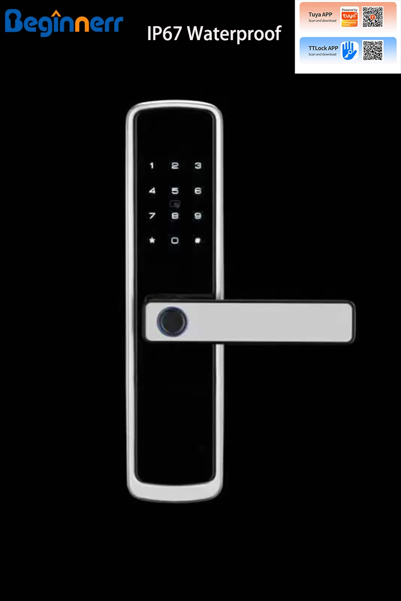 

Наружный водонепроницаемый IP67, нержавеющая сталь 304, евро врезной 4585, умный дверной замок, отпечаток пальца, временный пароль, замок для умного дома