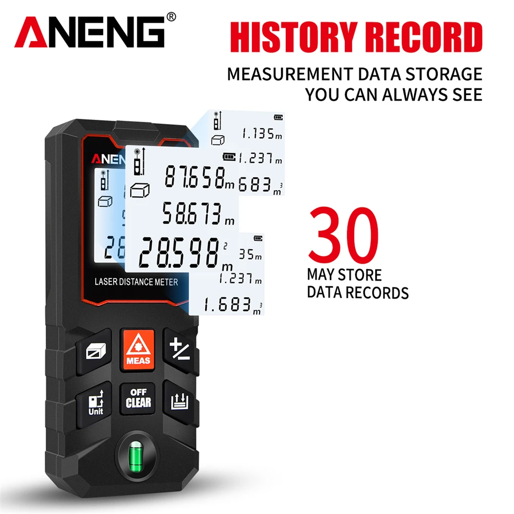 ANENG B40 Laser Distance Meter 40m Laser Rangefinders Ruler Distance Measuring Tape High Precision Digital Ruler Test Tools