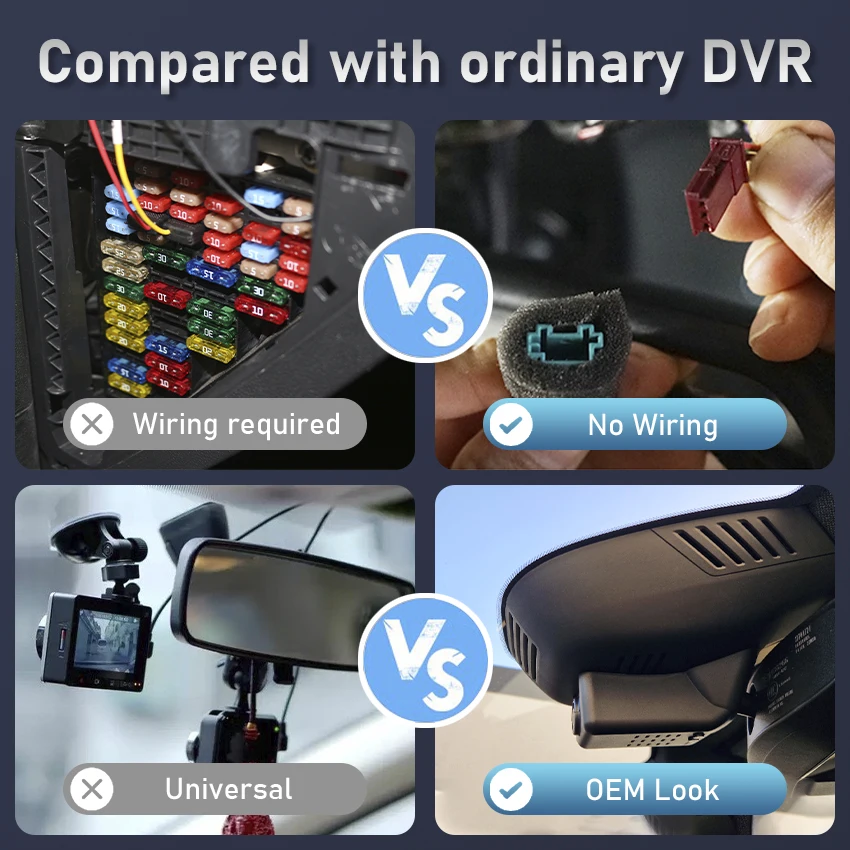 For Volvo XC60 S90 V90 2022 2023 2024 Front and Rear 4K Dash Cam for Car Camera Recorder Dashcam WIFI Car Dvr Recording Devices