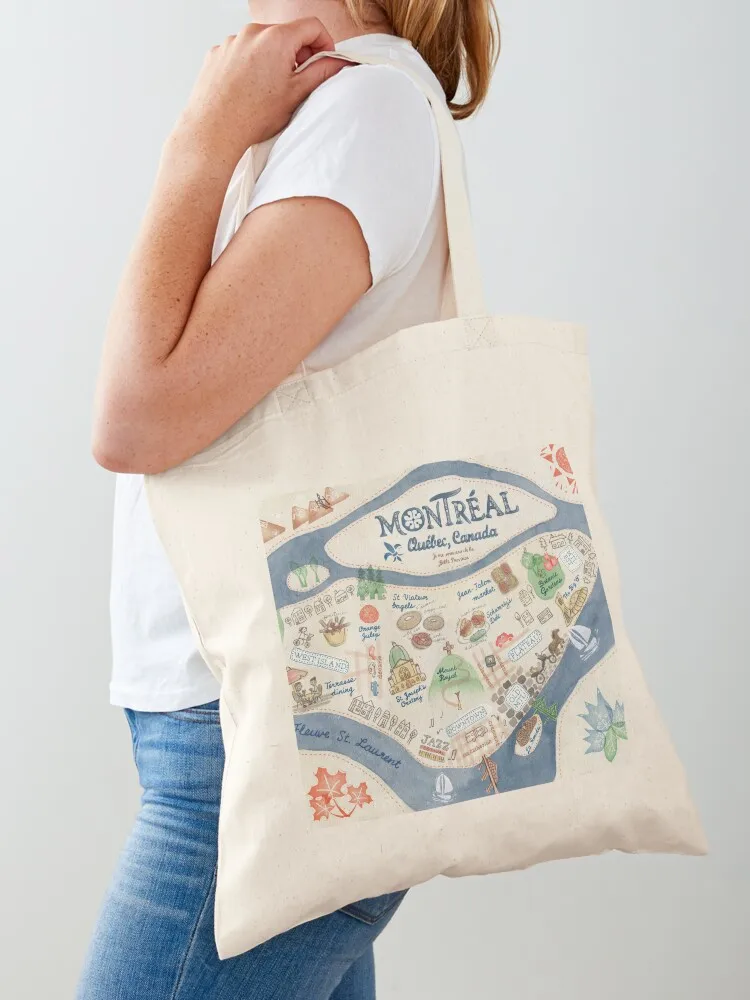 Map of Montreal, Canada Tote Bag sacs de shopping hand bag ladies canvas tote bag