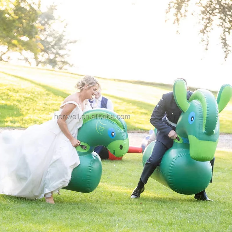 Inflatable Derby Horse, Portable Inflatable Horse Racing Game, Multiple Bouncy Horses, Fun Party Entertainment