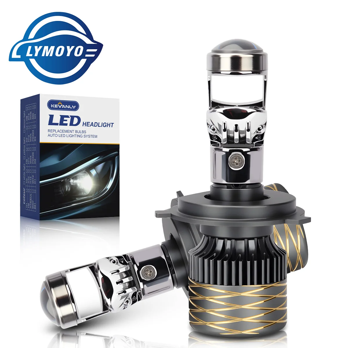 

Car LED Headlight Fog Light H11 H4 Led Lights High Bulb High Brightness 6000K Hi/Lo Beam Bulb DRL Driving Lamp With Turbo Fan