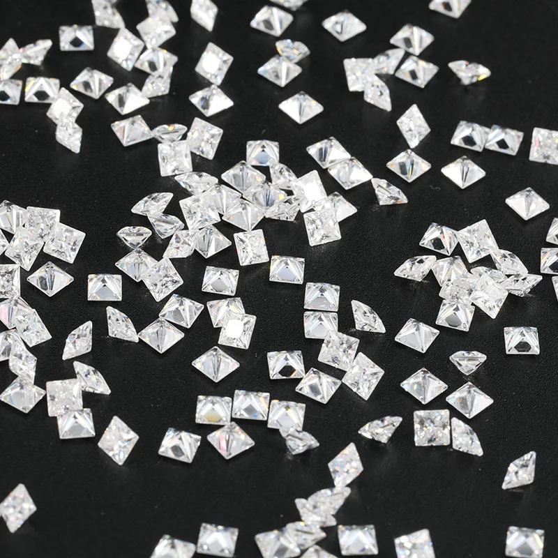 

1pc/Lot White GH Moissanite 5~10mm（1ct 2ct 3ct 6ct 5ct）Princess Cut Moissanite Square Gemstone
