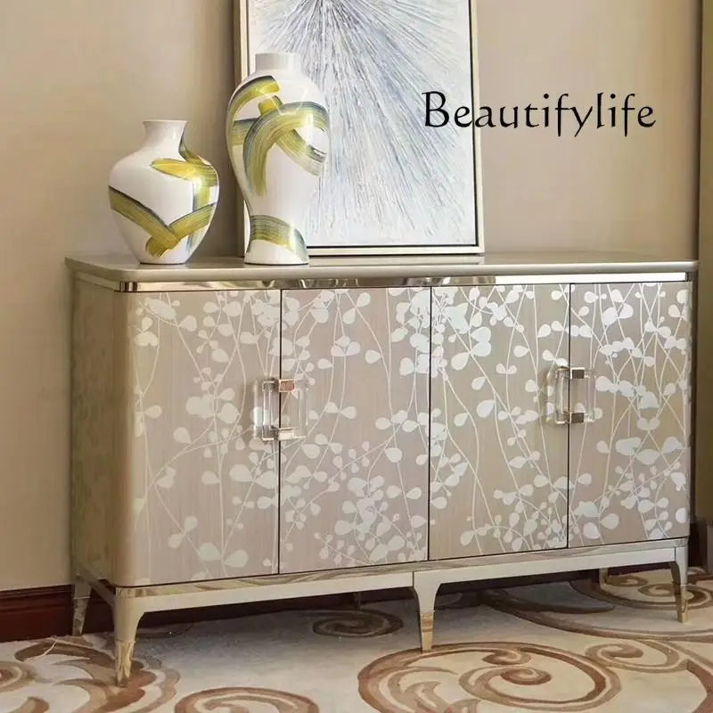 

Entryway Cabinet For Living Room Light Luxury 1.6m Long Gold Cupboard With Large Capacity Storage Space Baeuty Kitchen Sideboard