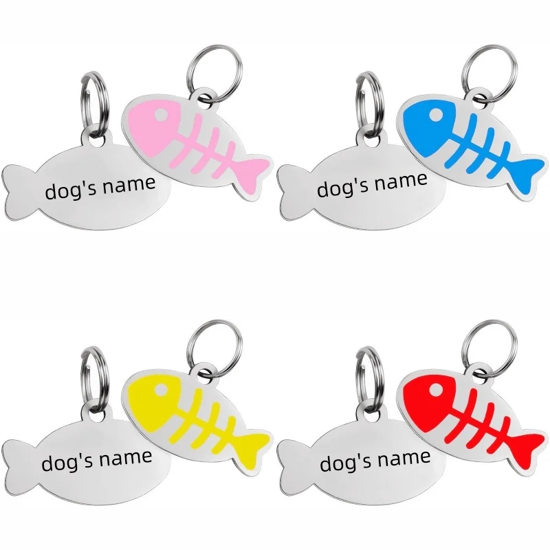 Personalized Dog Id Tags Stainless Steel Name Engraved Dog Id Tags Anti-Lost Pet Puppy Nameplate Cat Name Tag Customized Product