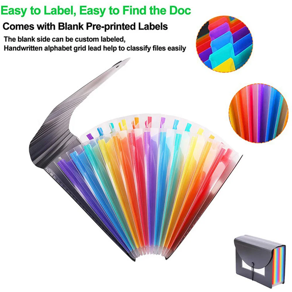 

Multi-Function Folder 12 Layers Plastic Material Not Easy to Break Deform Ideal for Documents Storage 12 Layer File Folder