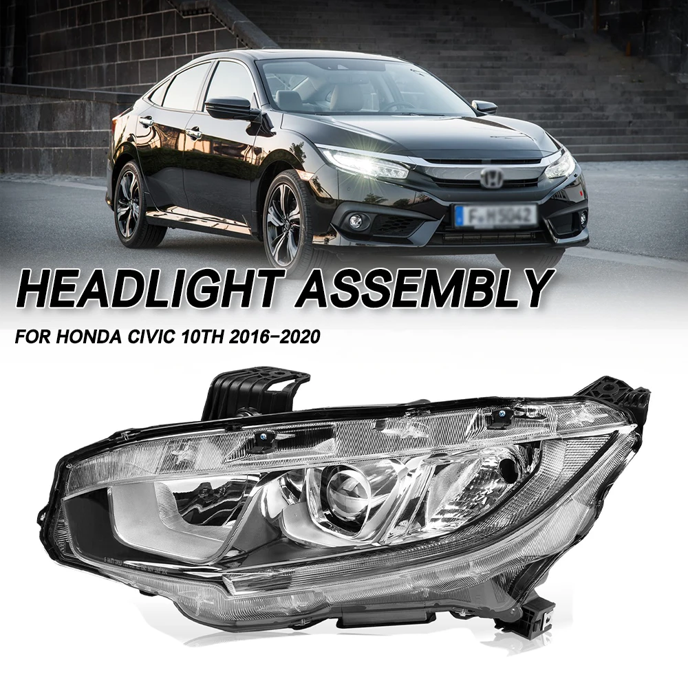 

Left/Right Side Front Bumper Head Light Headlamp Driving Headlight Turn Signal Light For Honda Civic 10th 2016-2020