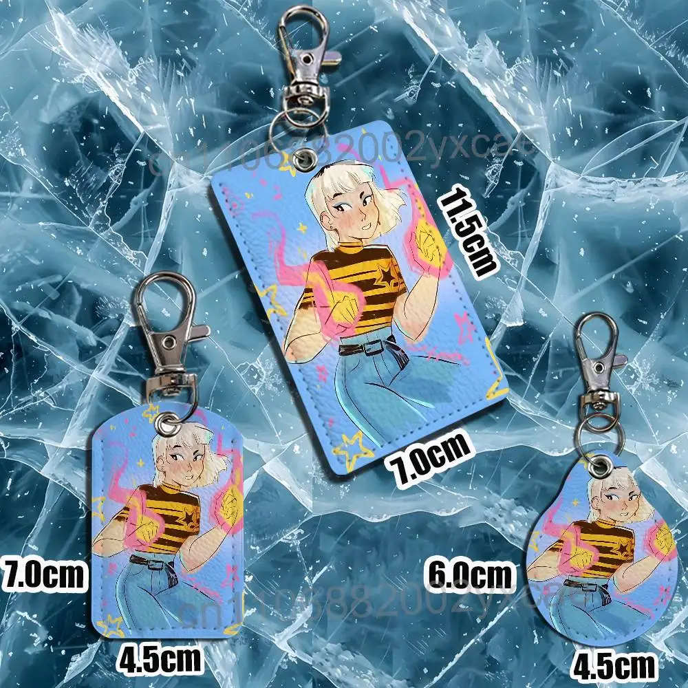 Jiangshi Underworld Jentry Chau Cartoon Movie Singer Game Anime Leather Card Holder Can Store Access Control ID Card Subway case view 5