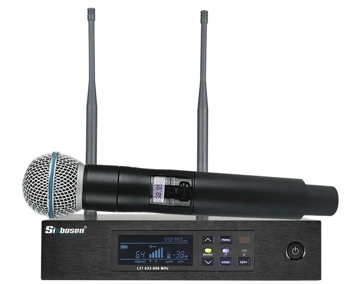 professional wireless microphone system uhf single channel digital wireless microphone