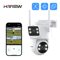 H.VIEW 3MP+3MP Dual Lens  PTZ IP Camera WiFi Outdoor AI Human Detection Audio 1080P Wireless Security CCTV Camera