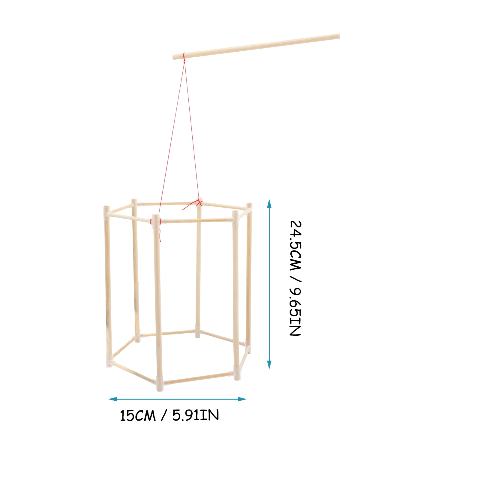 

2 Sets Kids DIY Lantern Frame Unfinished Craft Kit Educational Wood Plastic Puzzle Game Safe Durable Burr Free Gift for Children