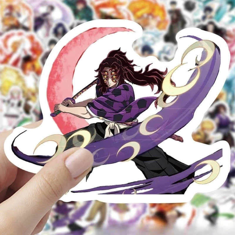 Dämonentöter Übertreibung Shinobu Rengoku Kyoujurou Tanjiro Kamado Aufkleber kreative hochwertige Notizbuch-Desktop wasserfeste Aufkleber – Detail 2