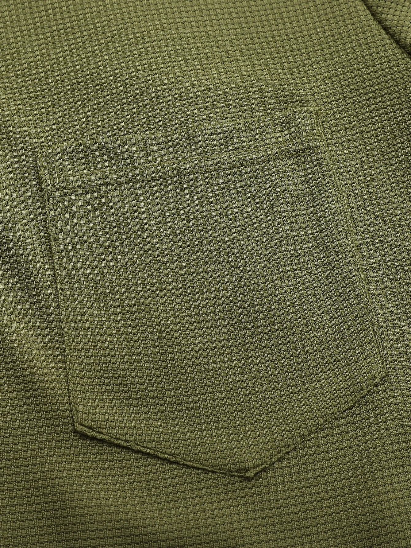 Men's Layered-Look Waffle Henley Shirt — product detail 9