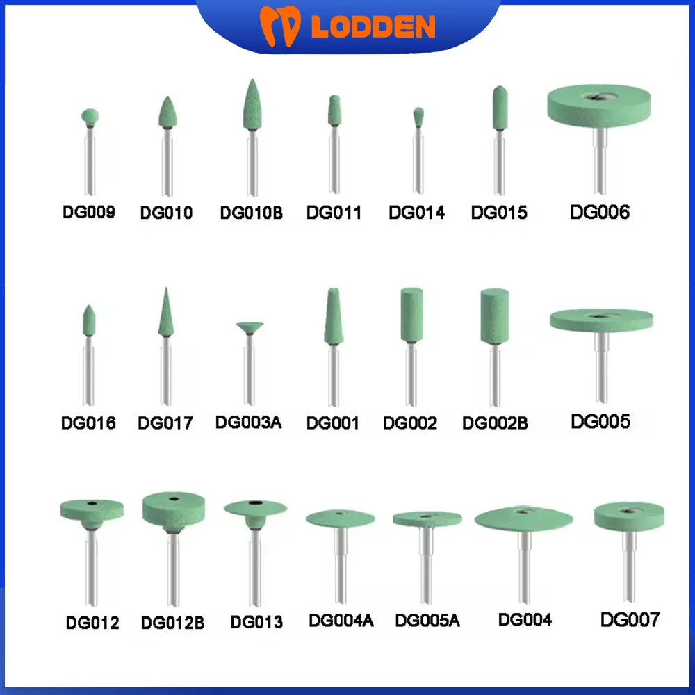 Стоматологическая керамическая алмазная шлифовальная машина, циркониевый фарфоровый полировщик, лабораторная полировальная машина HP 2,35 мм, полировальные боры средней зернистости DG001