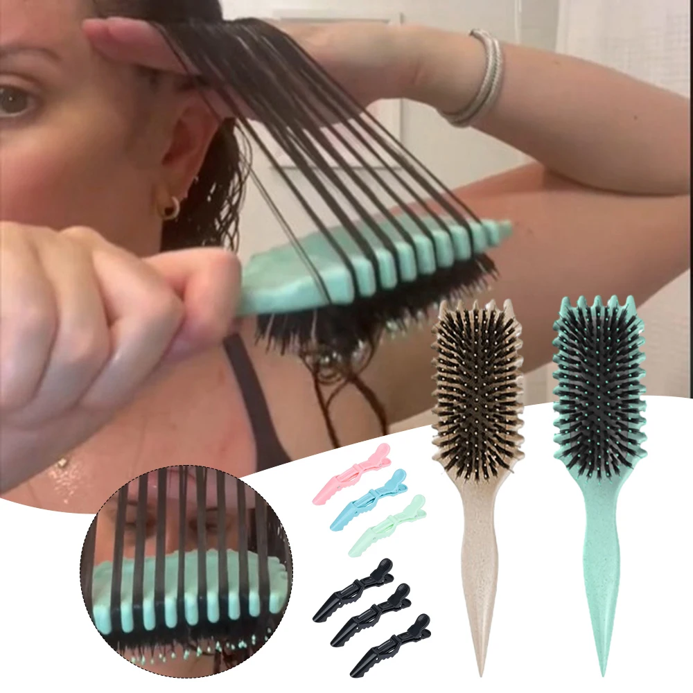 New Bounces Curling Define Styling Brush Comb Washable Soft Tooth Smooth Hair Fluffy Massage Comb Women Hair Styling Tool Combs