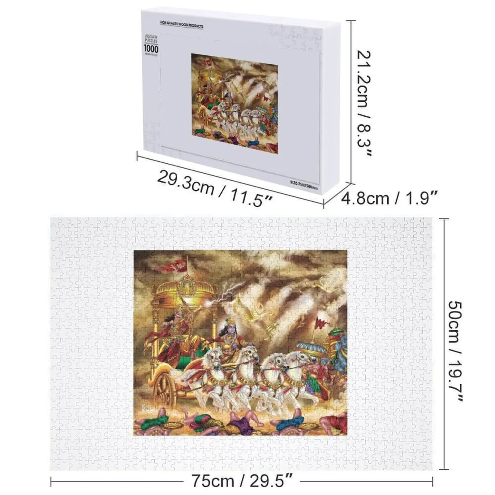 Puzzle Mahabharata avec photo personnalisée, cadeau personnalisé