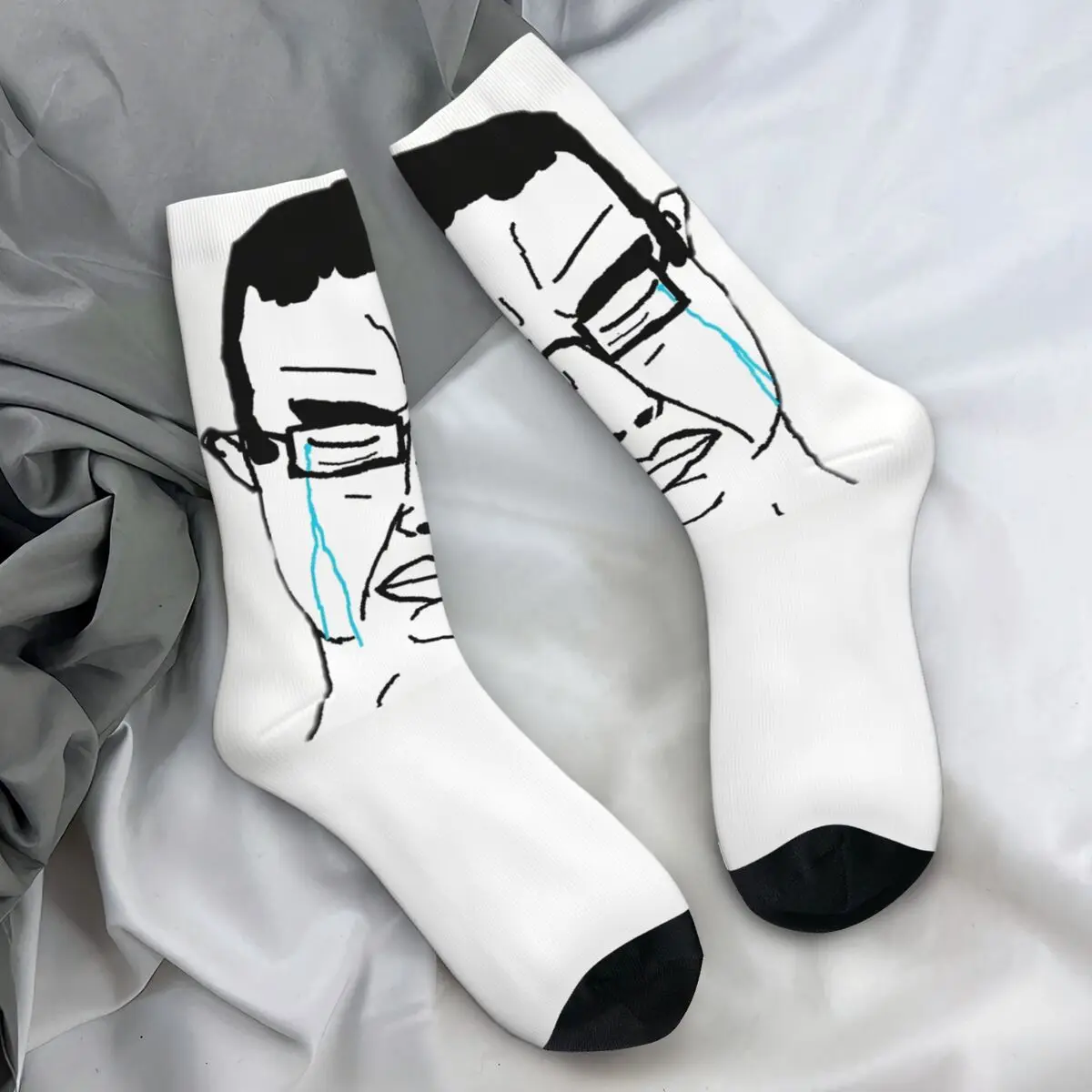 Anime Wojak Soyjak Lustige Meme Gesichtssocken Lustige Strümpfe Herbst Anti Slip Unisex Herren Socken Hochwertiges Design Skateboard Socken