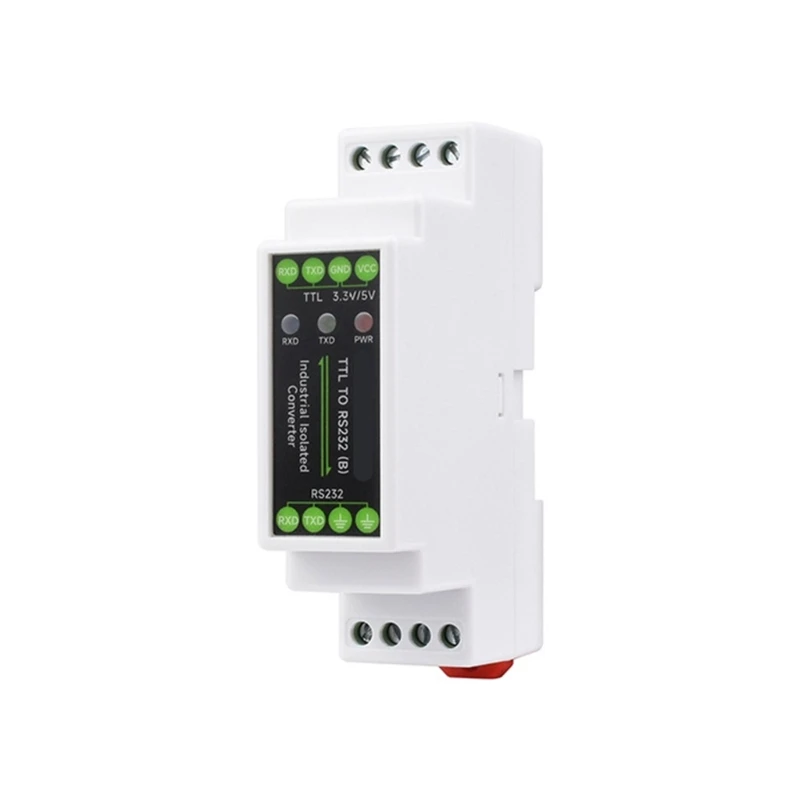 

DC3.3V-5V TTL to RS232 Converer Module DIN-Rail TTL Signals RS232 Isolated Serial Adapter for Industrial Applications