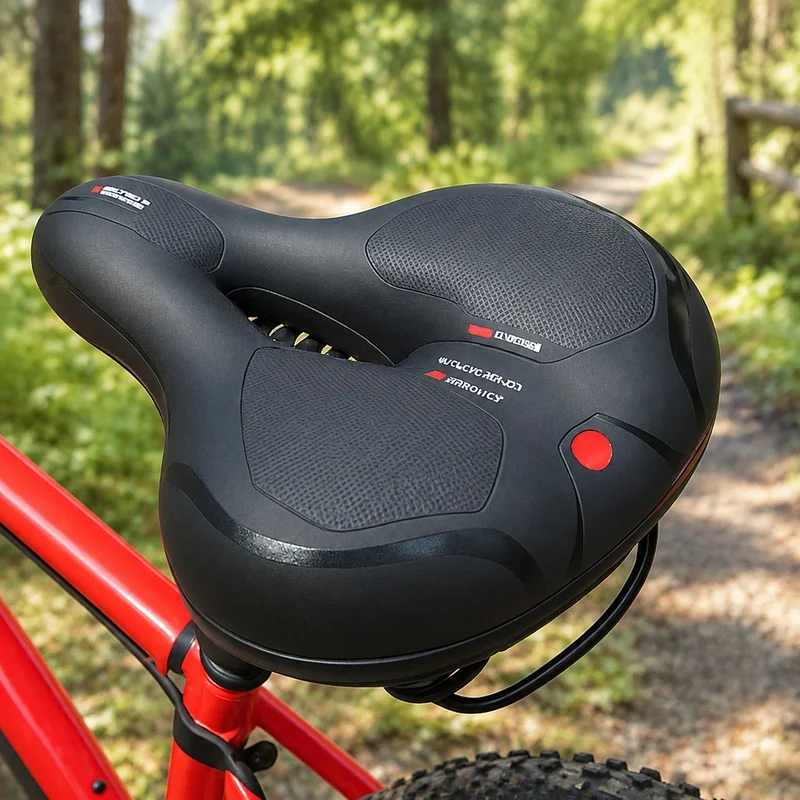 Comfortable Hollow Bicycle Saddle with Shock Absorption for Mountain and Road Cycling
