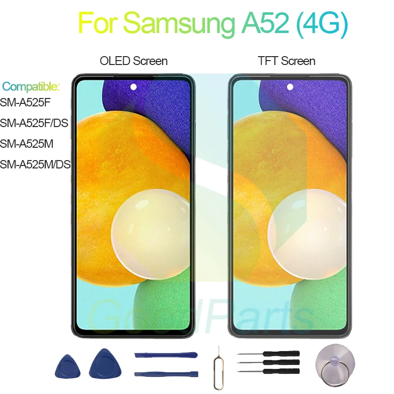 For Samsung A52 LCD Display Screen 6.5