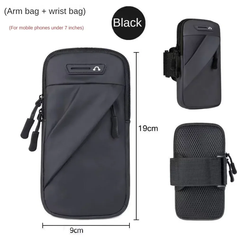 Outdoor Running Mobile Phone Arm Bag with Headphone Cable Hole Waterproof Breathable Sports Running Bag Gym Mobile Phone Holder