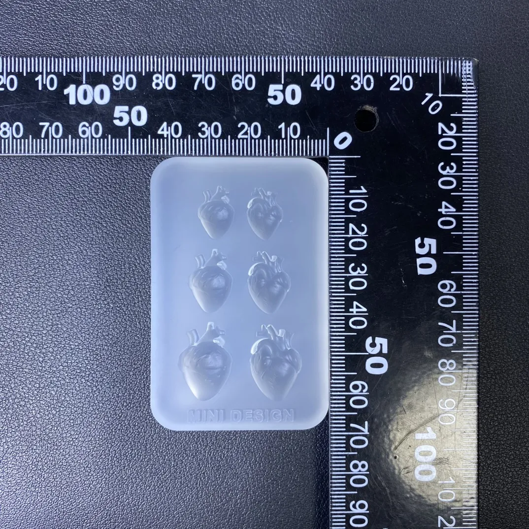 Heart Accessories Resin Casting Mold Silicone Mold Accessories Resin Liquid Mold Resin Keychain Silicone Mold Resin Mold
