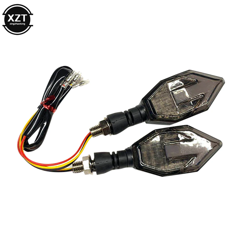 Clignotants LED universels pour moto, 12V, IP68, feux arrière étanches, flèche, bleu, jaune, accessoires de feux arrière, 2 pièces par lot