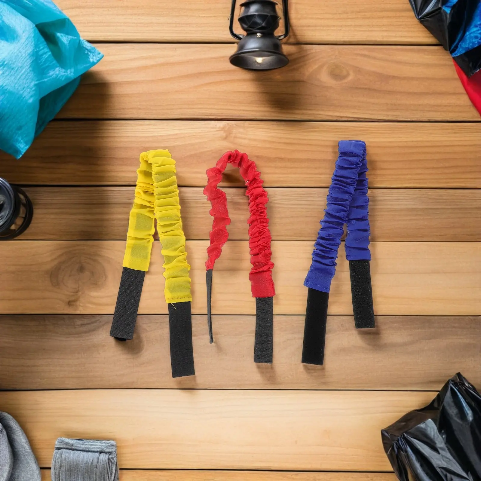 8Pcs Adjustable Three Legged Race Bands Elastic Straps for Outdoor Teamwork Games Wear-Resistant Flexible Leg Harness for Relay