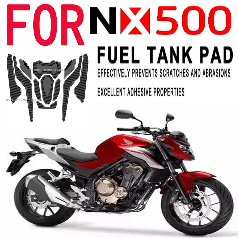 

For Honda NX500 2024 Motorcycle 3D Epoxy Resin Sticker Decal Non-slip Side Fuel Tank Protection Pad
