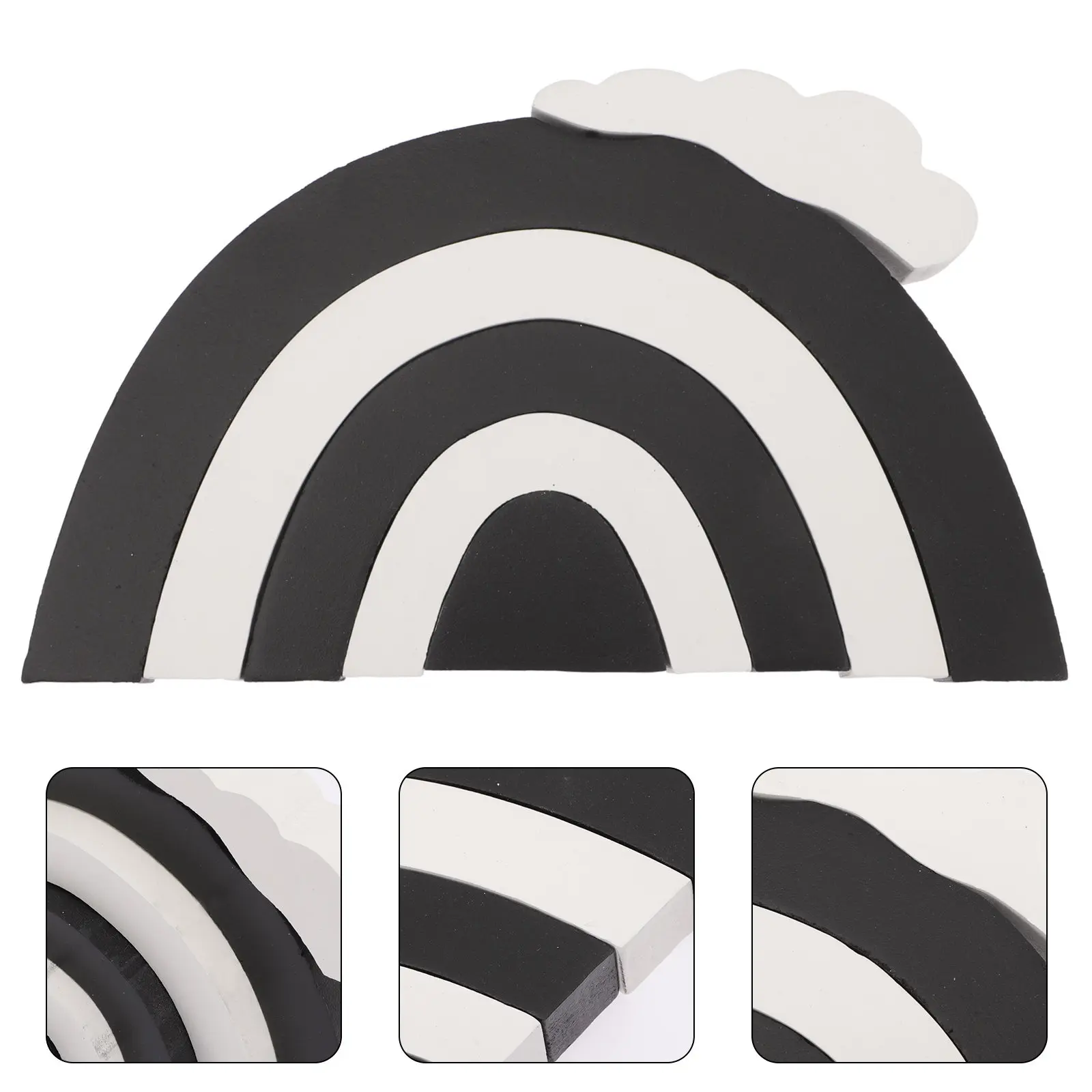 

Набор деревянных радужных блоков-пирамидок для развития мозга детей, креативные развивающие игрушки, подарок для родителей и детей