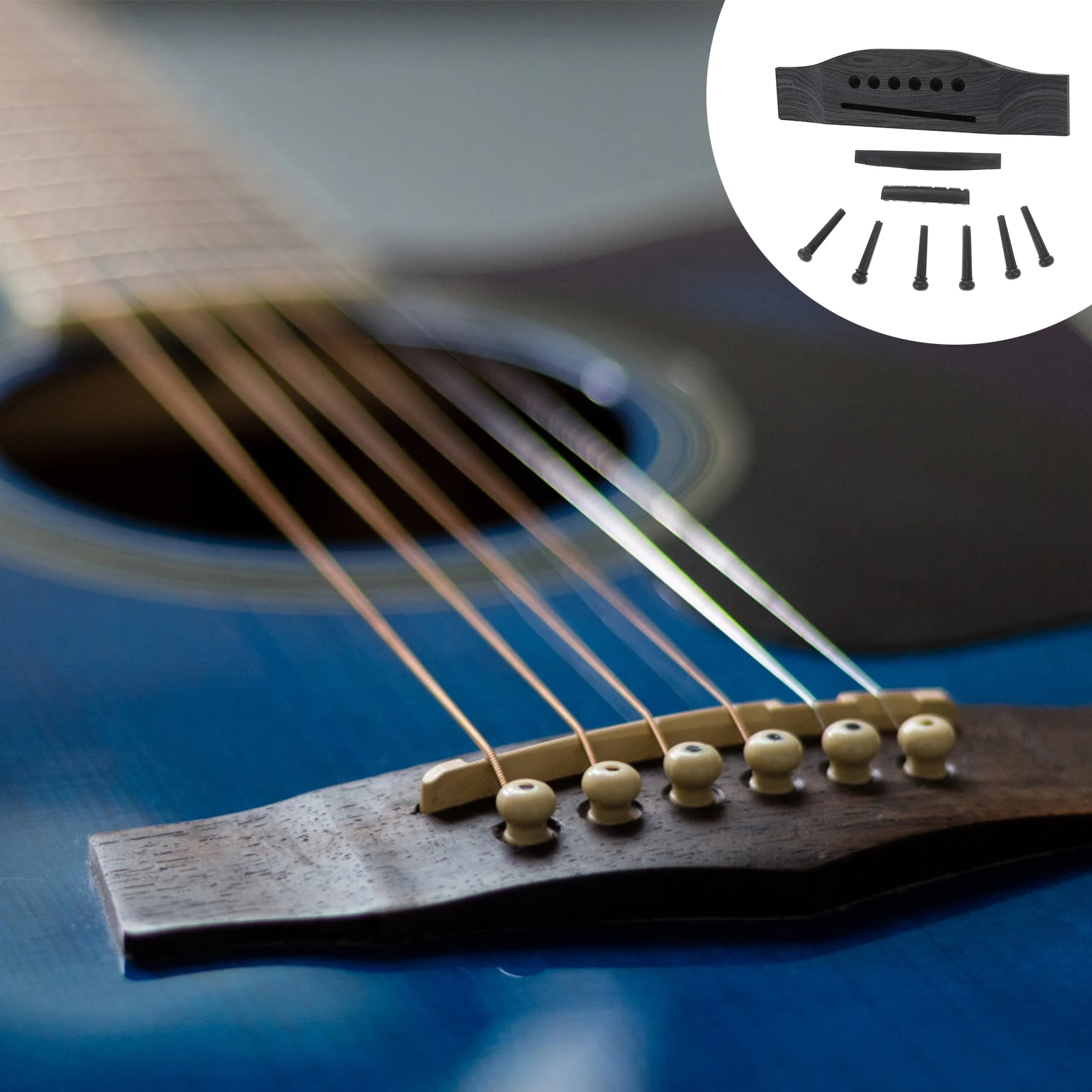 

Guitar Accessory Set Bridge Pin Saddle Pegs Replacement Part Parts Supplies Nut