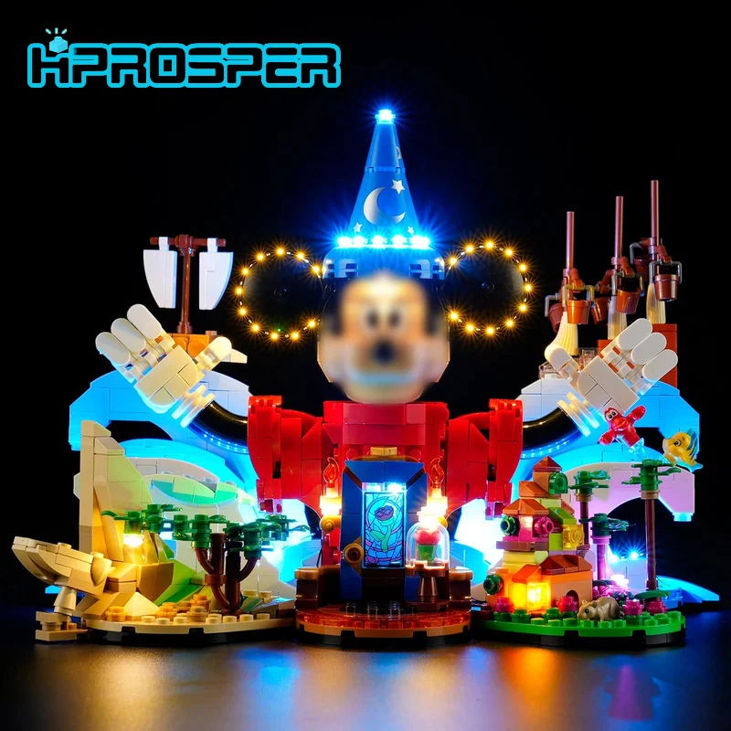 HPROSPER 5 V LED-Beleuchtung (kein Modell) für LEGO 21352 Magic of Disney. Beleuchtet Ihre Bausteine mit Batteriekasten