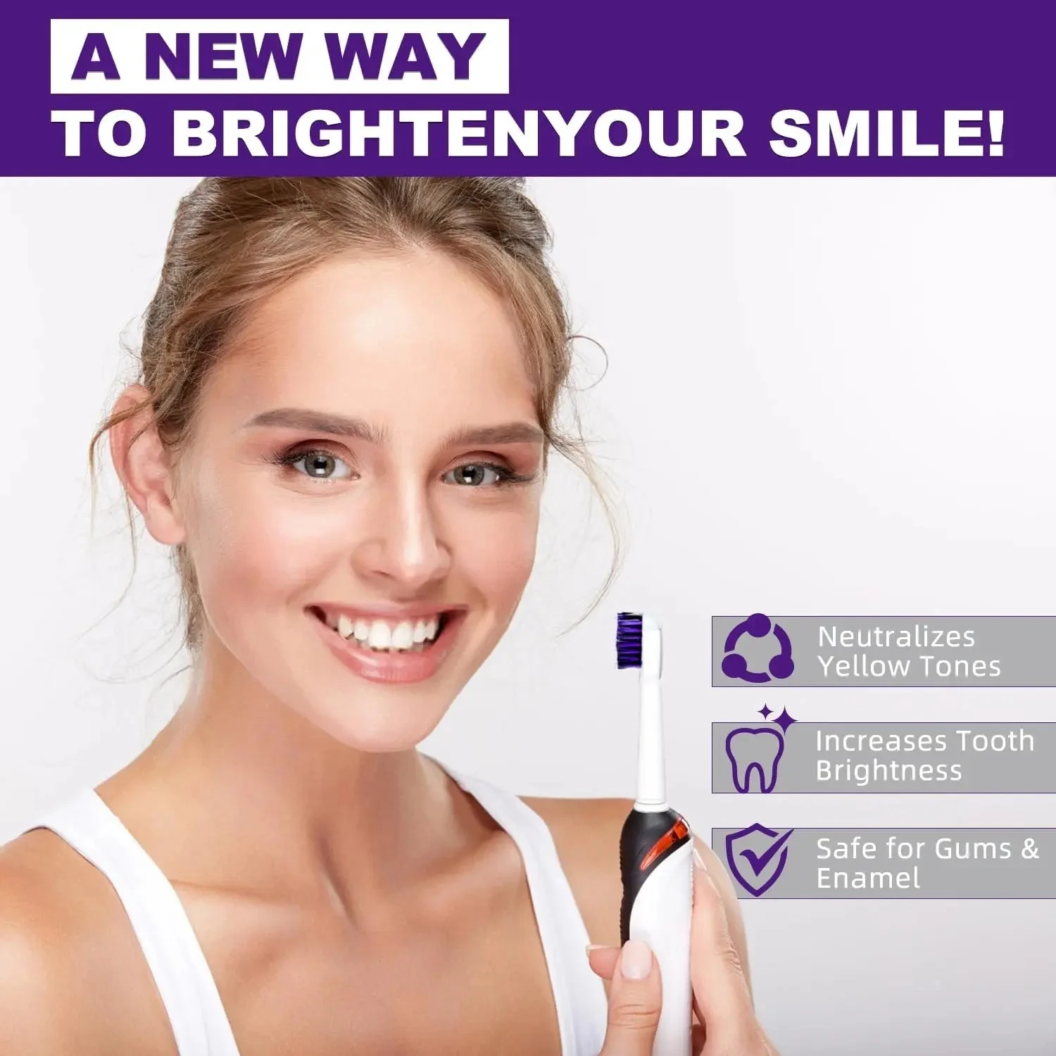 Effective Purple Corrector Serum Whitening Toothpaste Breath Freshening Remove Yellow Teeth Helps Remove Stains Teeth Whitener - view 3