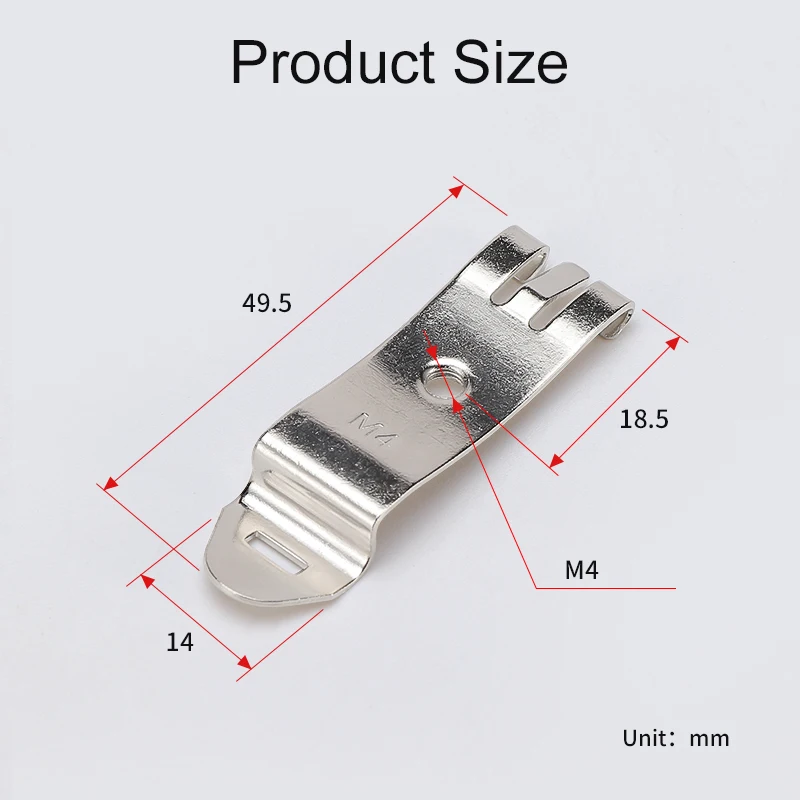 ENMG Standard DIN35mm rail mounted power switch snap-on fixing bracket manganese steel nickel plated M4 screw mounting Universal