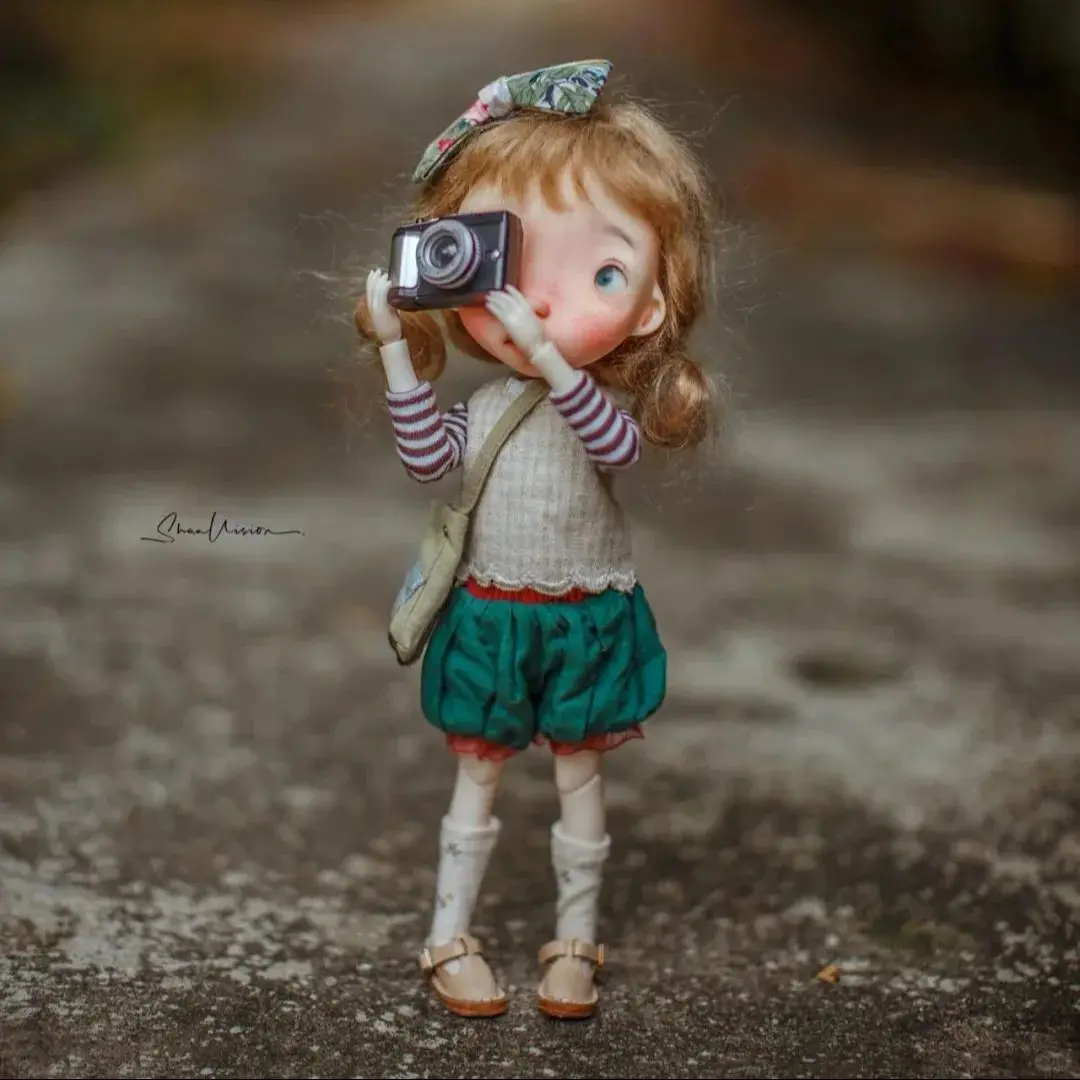 

New Missing tooth Girl 1/6 bjd sd doll small mental retardation ball joint shape resin advanced resin Spot makeup