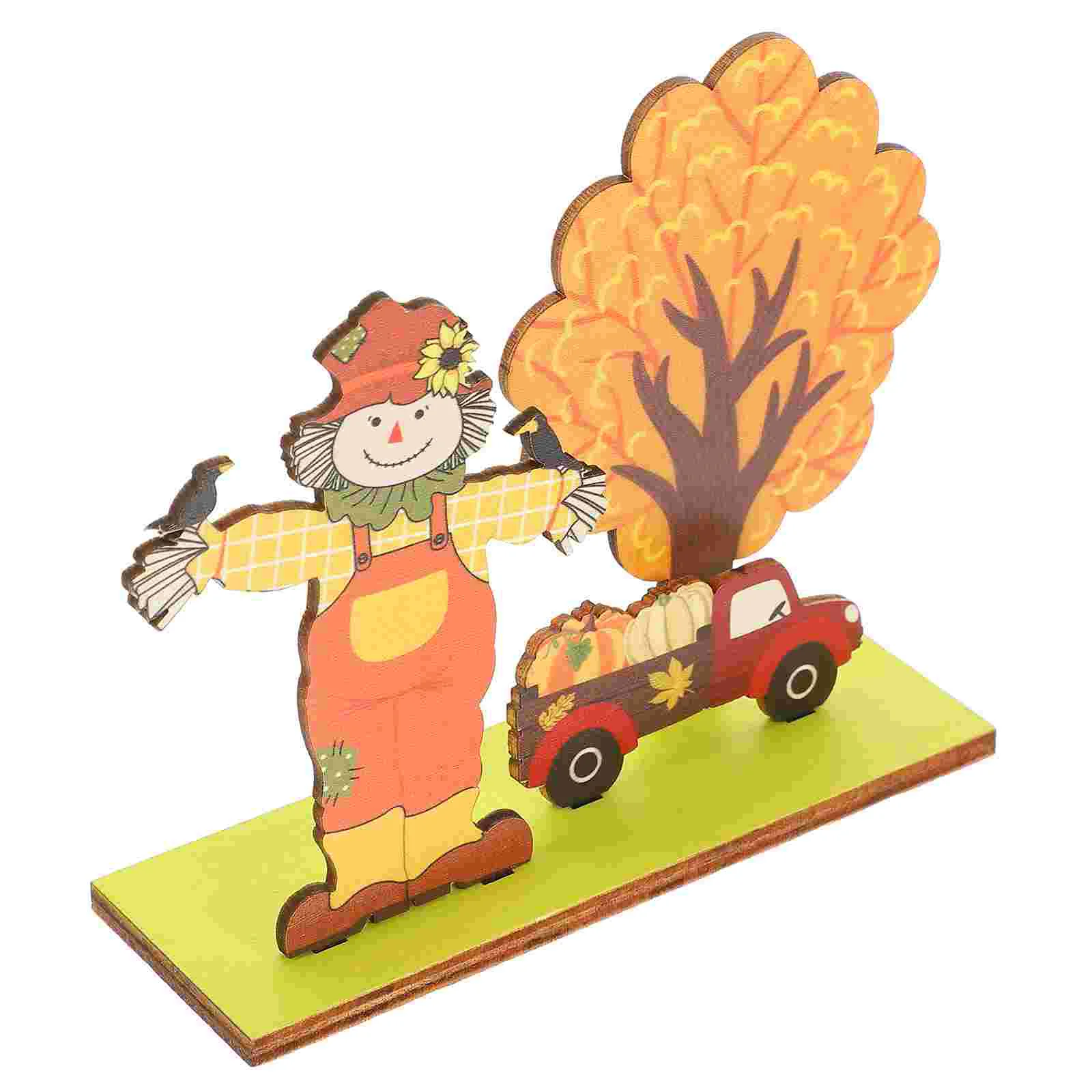 Thanksgiving Scarecrow Ornaments Table Centerpiece Sign Decor Party Supply Decorations Set For