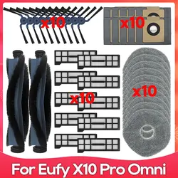 Compatibile per Eufy X10 Pro Omni / T2351 Robot aspirapolvere rullo spazzola laterale filtro Hepa Mop straccio sacchetto della polvere accessorio pezzo di ricambio