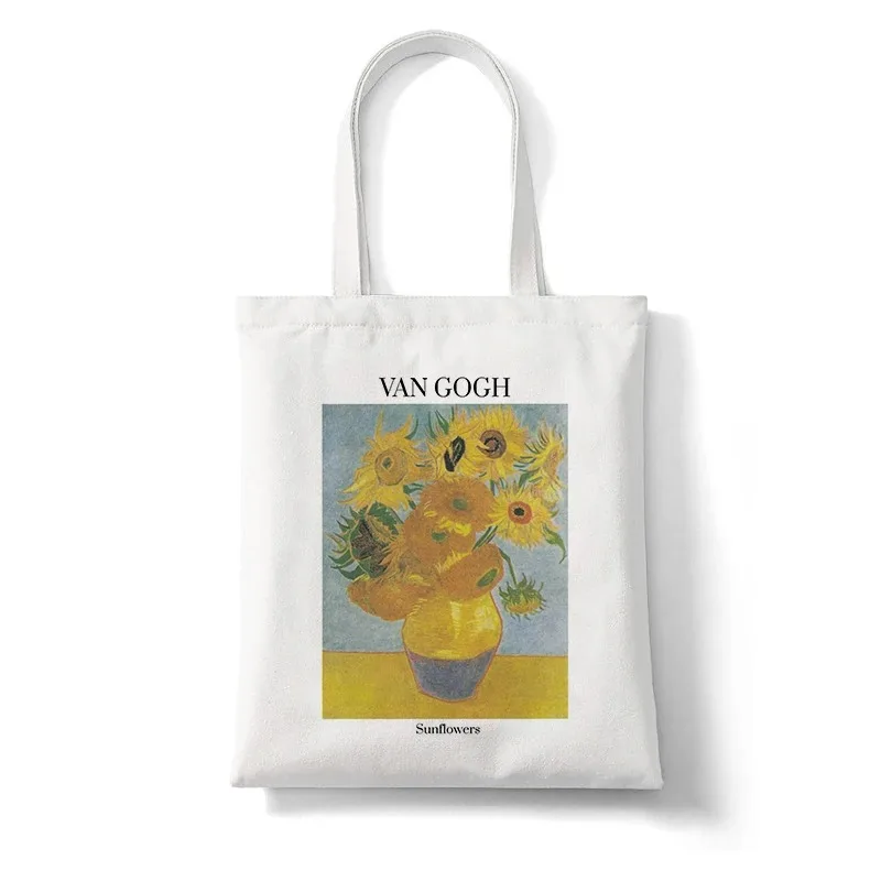 Van Gogh borsa Tote da donna con pittura a olio borse per la spesa di grande capacità Harajuku borsa femminile riutilizzabile Eco Girl Canvas