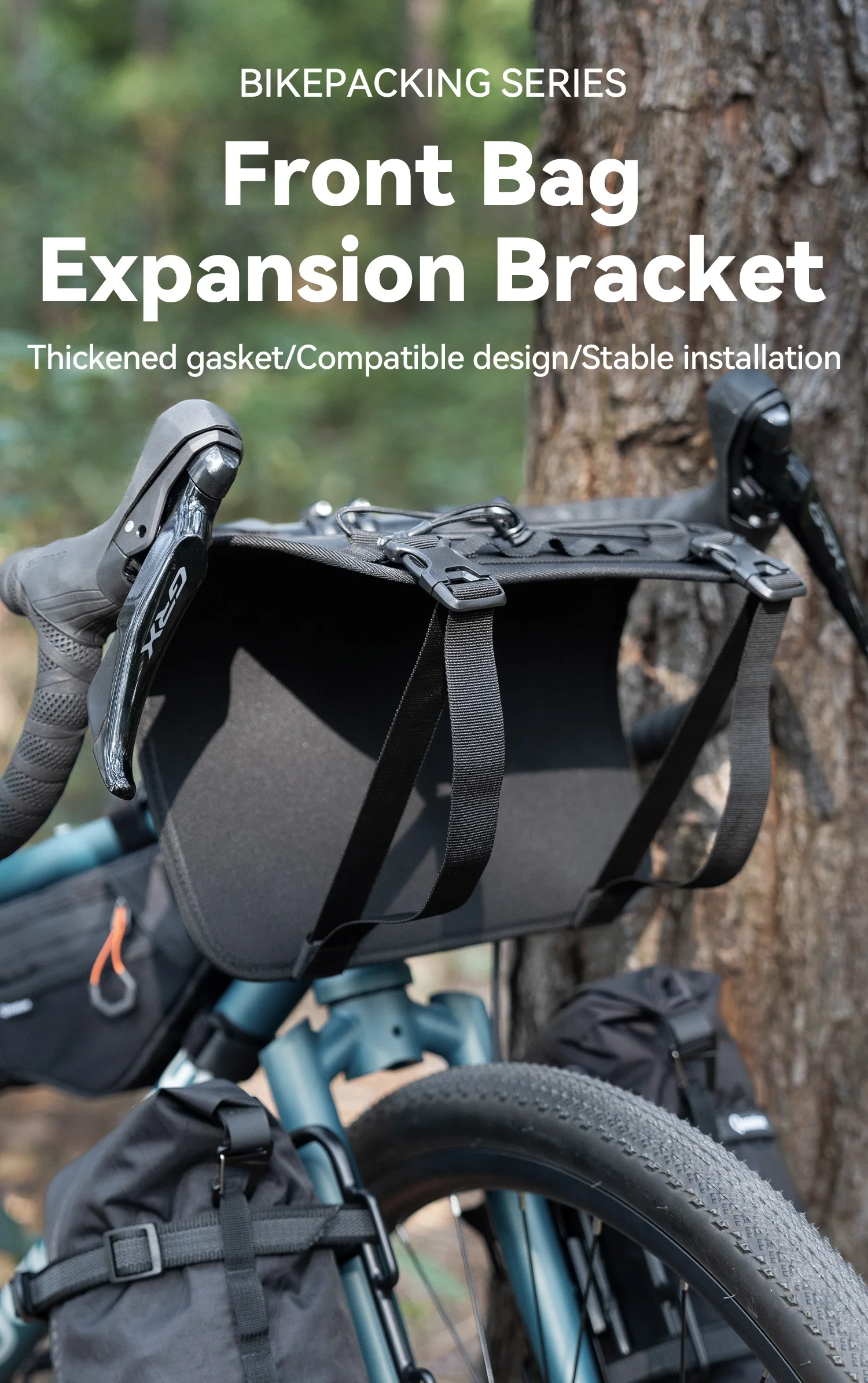 Qunature 2 Teile/satz Fahrrad Tasche Träger Lenker Rack Radfahren RB MTB Wasserdichte Touring Bike Kompression Fahrrad Rack Tasche Radfahren – Detail 1