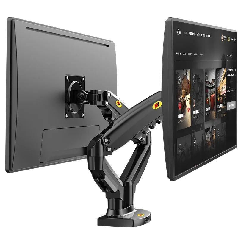 dual-screen monitor bracket, computer and notebook combination, no punching up and down the screen, universal lifting desktop NB